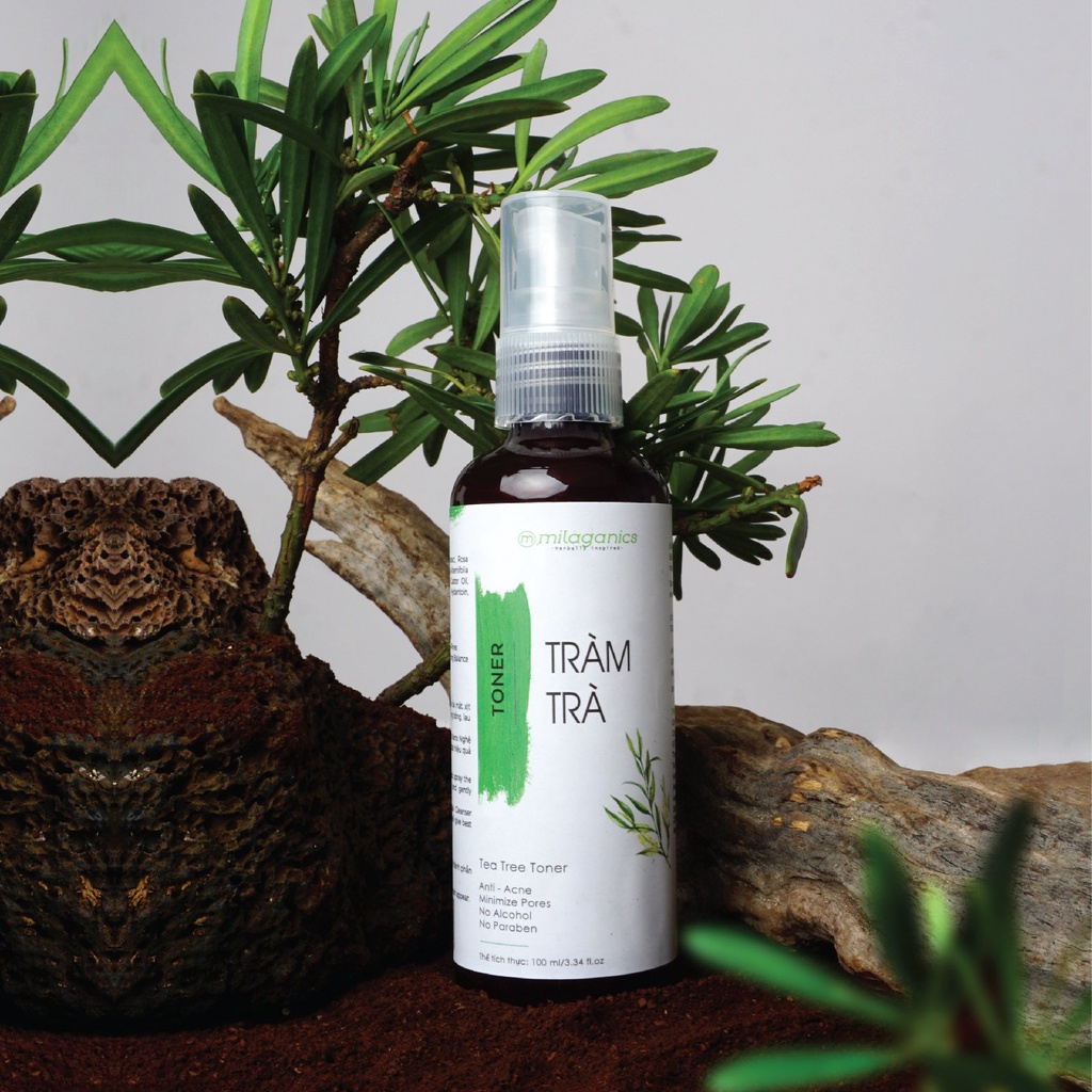 Toner Nước Hoa Hồng MILAGANICS Tràm Trà Tea Tree Shine Control and Blemish Clear Toner 250ml (Chai)