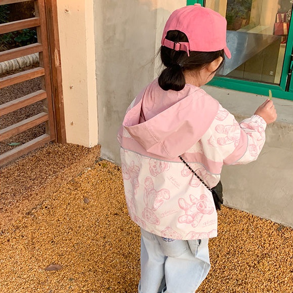 Áo Khoác Có Nón Thời Trang Mùa Thu Phong Cách Hàn Quốc Mới Cho Bé Gái