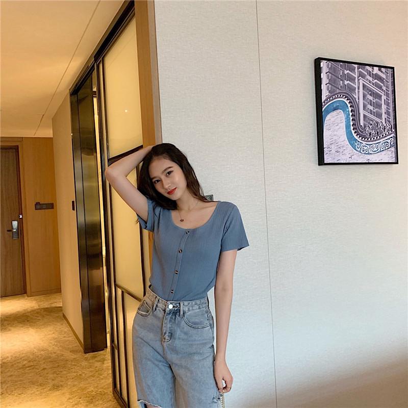 Áo thun nữ ngắn tay thời trang vintage
