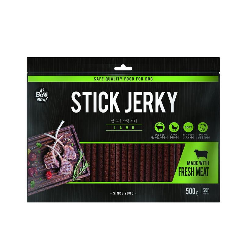 BOWWOW Lamb Stick Jerky túi 500g ( Thịt cừu que )
