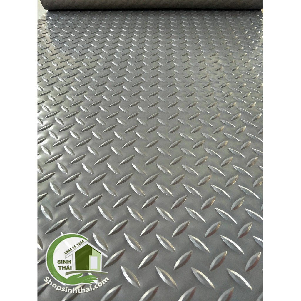 Thảm nhựa que diêm màu xám-chống trơn trượt - khổ 1,2m -