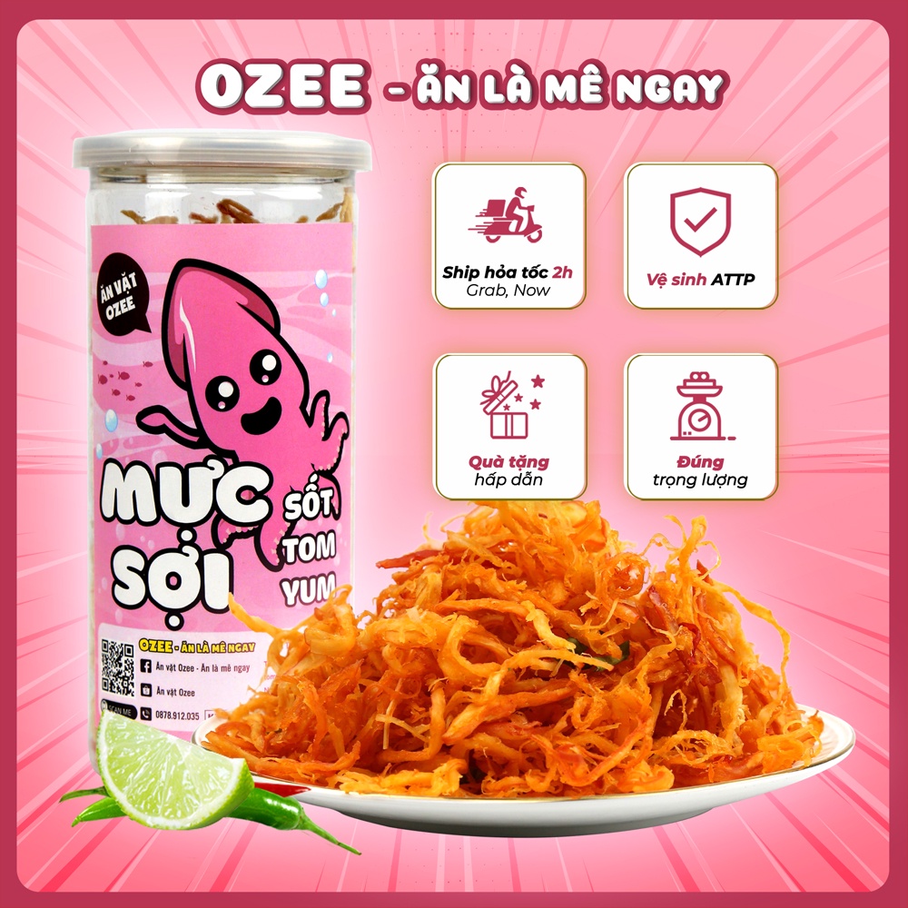 Mực sợi sốt Tomyum Ozee 300g - Ăn là mê ngay