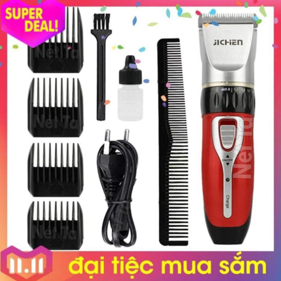 [BIGSALE] Tăng đơ cắt tóc gia đình Jichen tặng 4 cữ an toàn + lược nhựa cứng