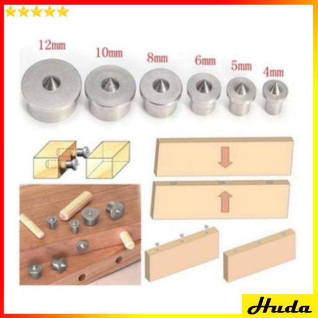 Bộ 6 chốt lấy tâm gỗ inox 4 - 12MM  -  đồ làm mộc