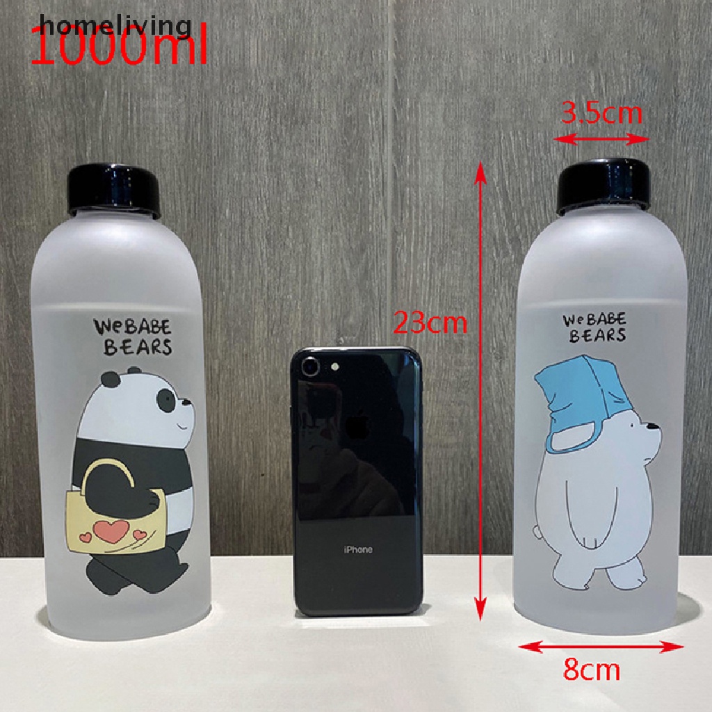 Bình Nước Trong Suốt Hình Gấu Trúc Dung Tích 1000ml