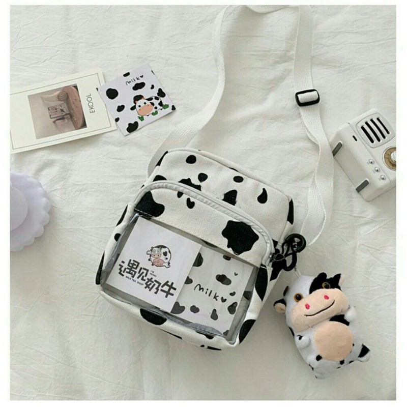 [Mã SKAMA06 giảm 8% tối đa 50K đơn 250K] [ Rẻ Vô Địch ] Túi Đeo Chéo Loang Bò Sữa MiNi