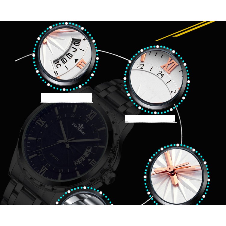 ĐỒNG HỒ NAM CAO CẤP CHÍNH HÃNG FOURRON, DÂY THÉP ĐÚC ĐẶC, KHÓA BƯỚM CAO CẤP, TẶNG CÂY CẮT MẮT DÂY, BẢO HÀNH 2 NĂM | BigBuy360 - bigbuy360.vn