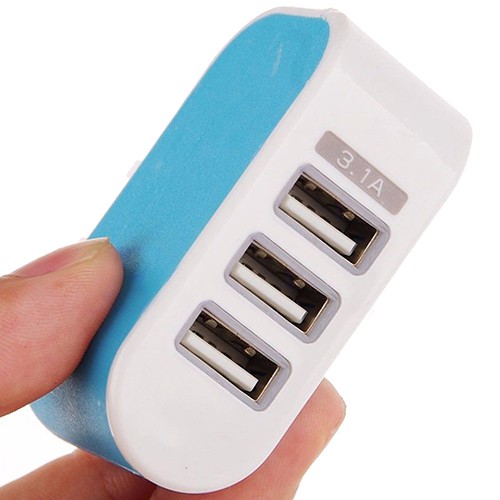 Củ sạc 3 cổng USB chuẩn US tiện dụng chất lượng cao