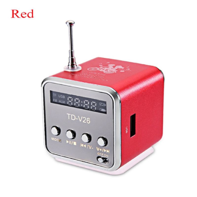 kiss* TD-V26 Mini Speaker Portable Micro SD TF Card USB Disk Stereo for DVD Laptop