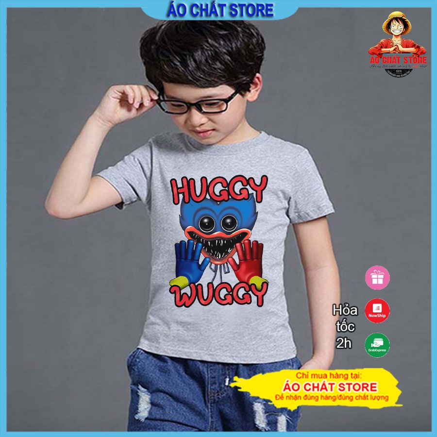 Áo Thun Trẻ Em Poppy Playtime Huggy Wuggy Cho Bé Trai Bé Gái Màu Trắng Siêu Đẹp PP10 | Áo Chất Store