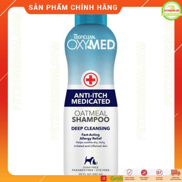 Dầu gội đặc trị viêm da nấm ngứa cho chó mèo Oxymed Anti Itch Shampoo 592ml
