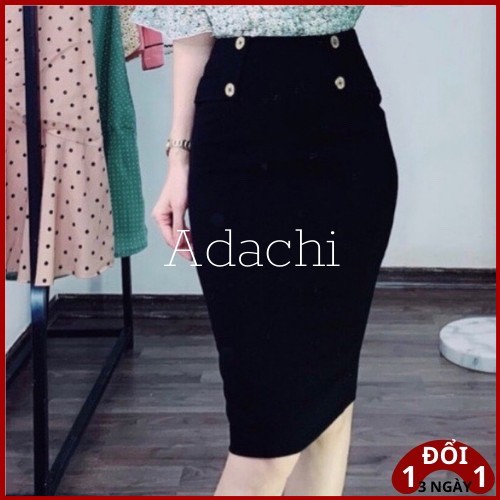 Chân váy bút chì đen trơn, chân váy công sở body quyến rũ - chất Umi mềm mịn | BigBuy360 - bigbuy360.vn