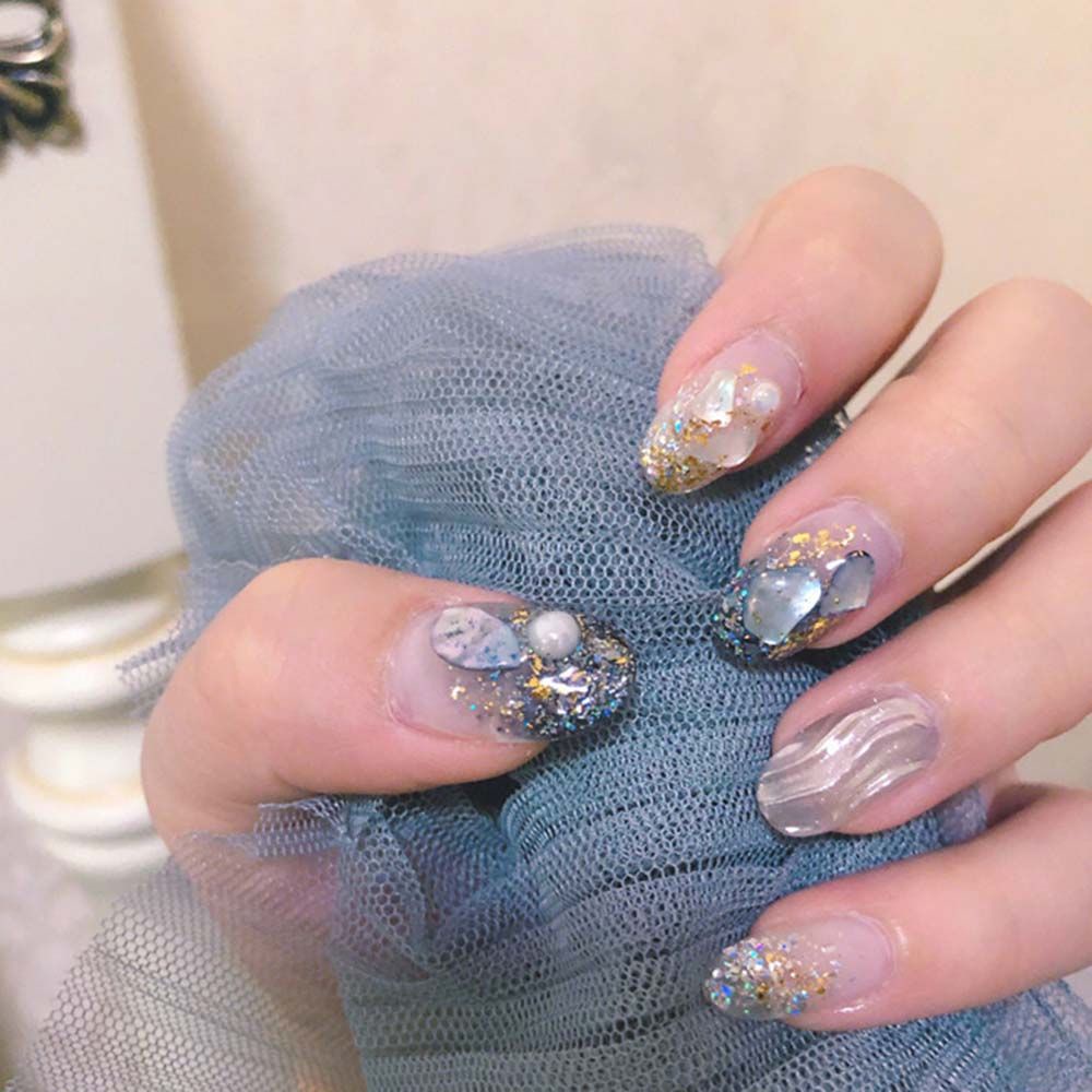 [Hàng mới về] Đá đính kiểu vỏ sò trang trí móng tay nghệ thuật màu kẹo xinh xắn