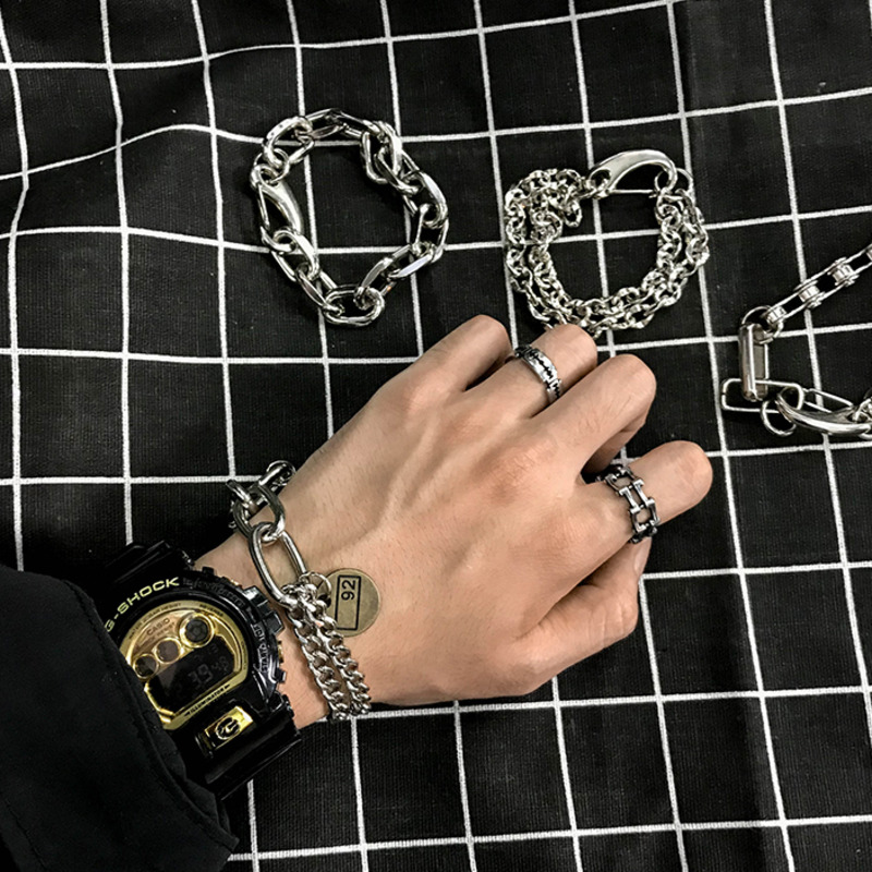 Vòng Tay Dây Xích Dày 19123 Thời Trang Hàn Quốc