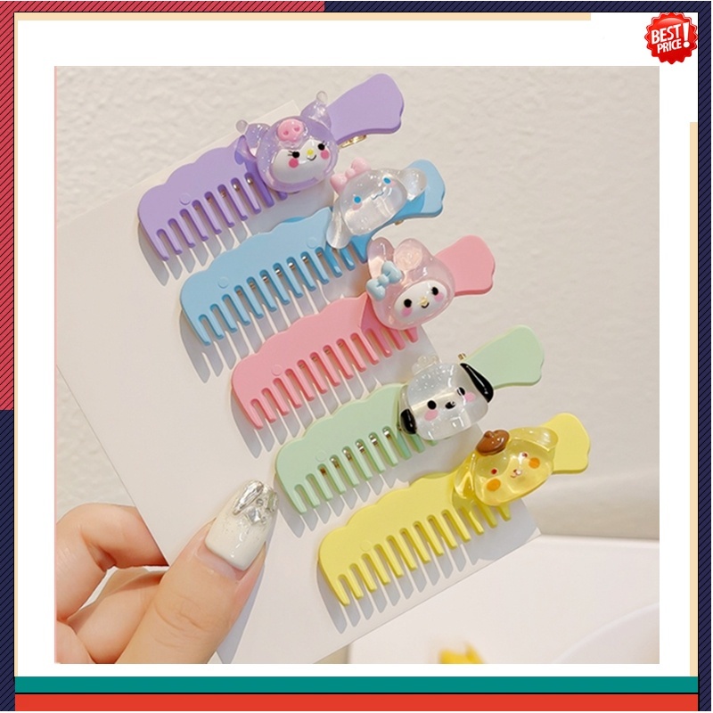 Kẹp Tóc Hình Lược Nhỏ Sanrio Yugui Dog Kuromi Cho Bé Gái