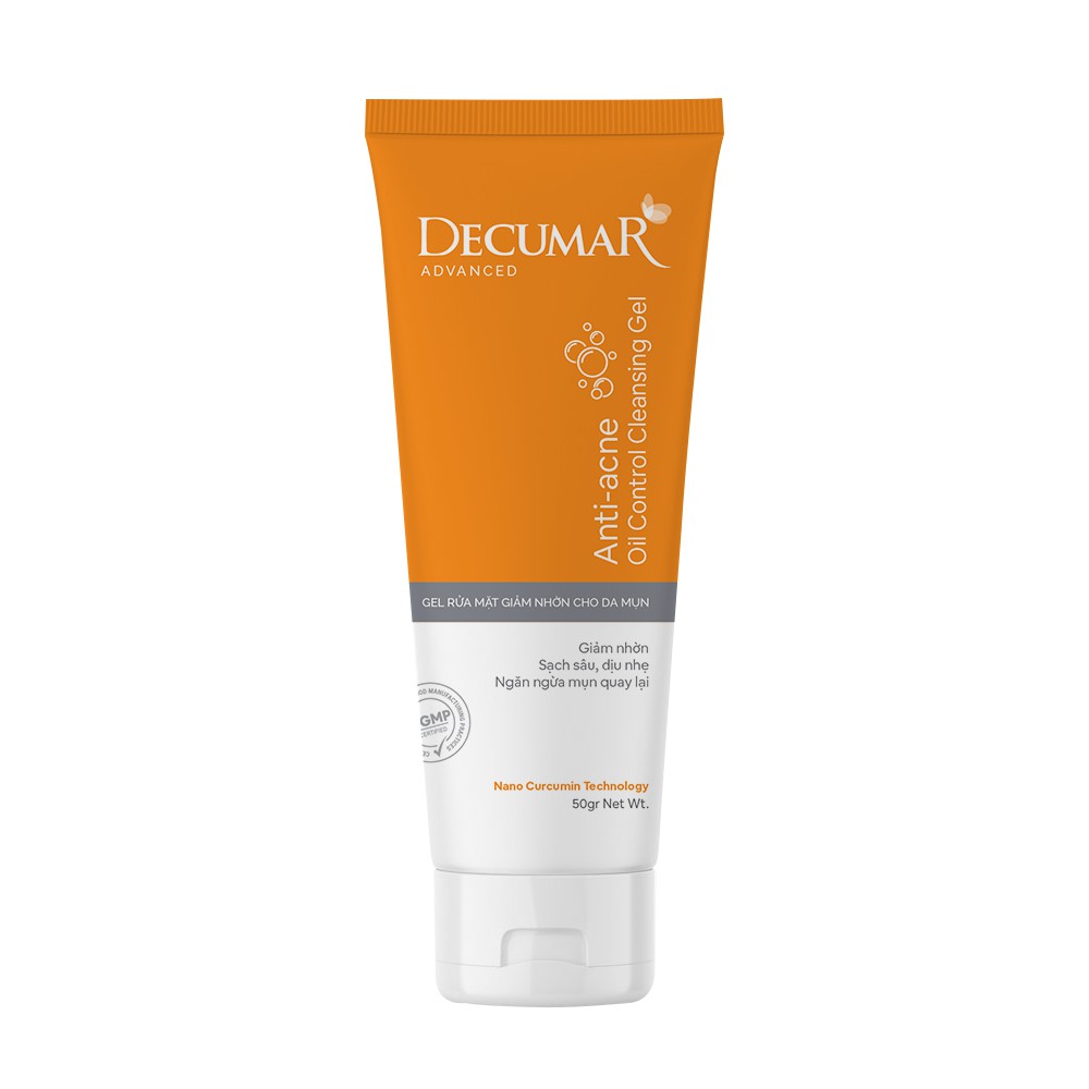 Sữa rửa mặt dạng Gel Decumar Clean Advanced 50gr kiểm soát dầu ngừa mụn hiệu quả