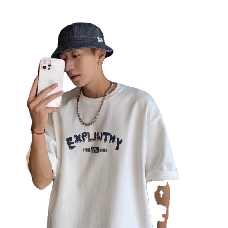 Áo Thun Tay Ngắn Cổ Tròn Thời Trang Hàn Quốc Cho Nam Size M-5XL