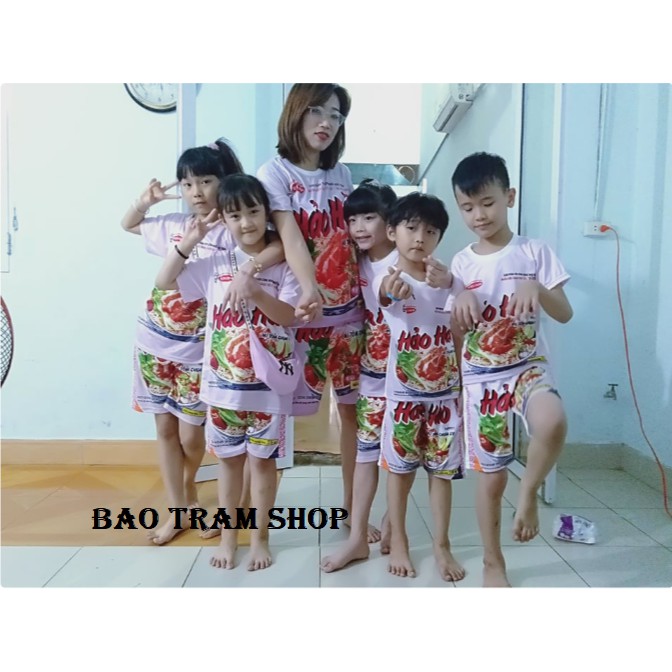 Bộ thun ngộ nghĩnh cho bé từ 10kg - 26kg, bộ thun bé trai hình mì tôm , hình con vật hoạt hình