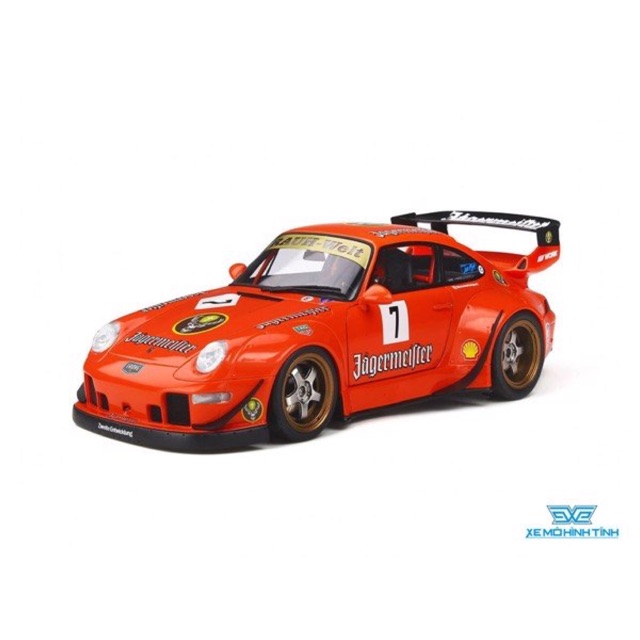 Xe Mô Hình Porsche RWB 993 Jagermeister 1:18 GT Spirit ( Đỏ )