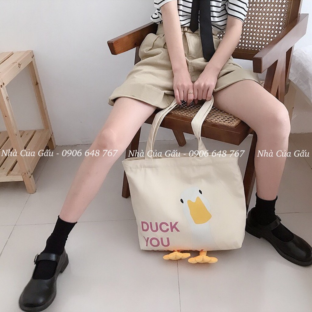 Túi xách tote hình vịt siêu dễ thương cute