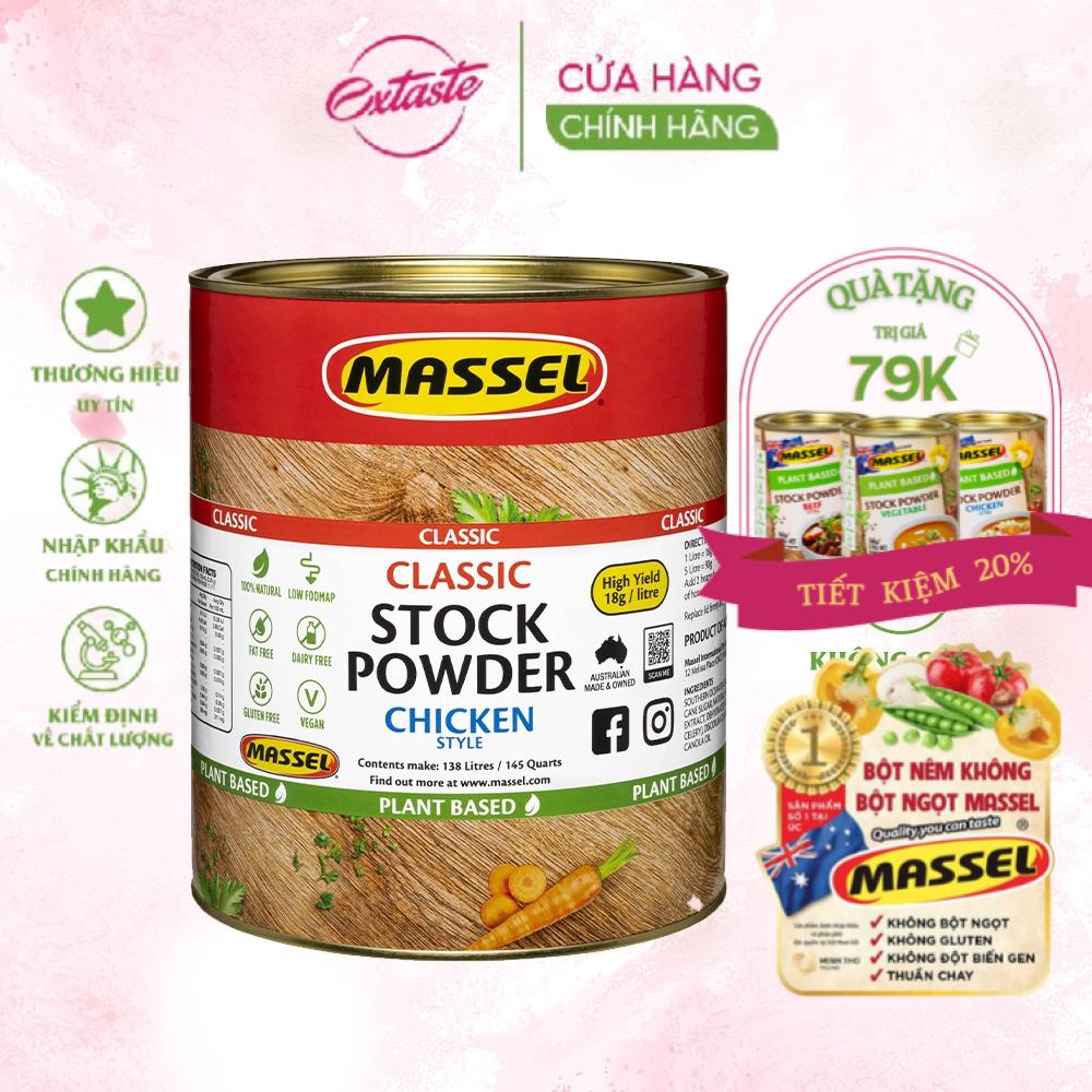 Bột nêm vị gà Massel Classic Stock Power Chicken Style không bột ngọt thơm ngon tiện lợi 2.5kg
