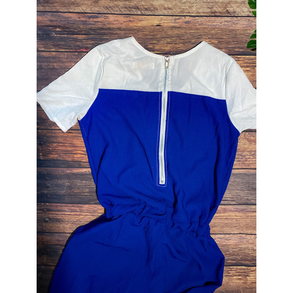 Jumpsuit Xanh trắng