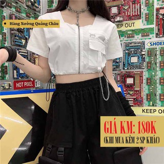 [SẴN] Áo croptop kiểu sơ mi Ulzzang Quảng Châu ASC46