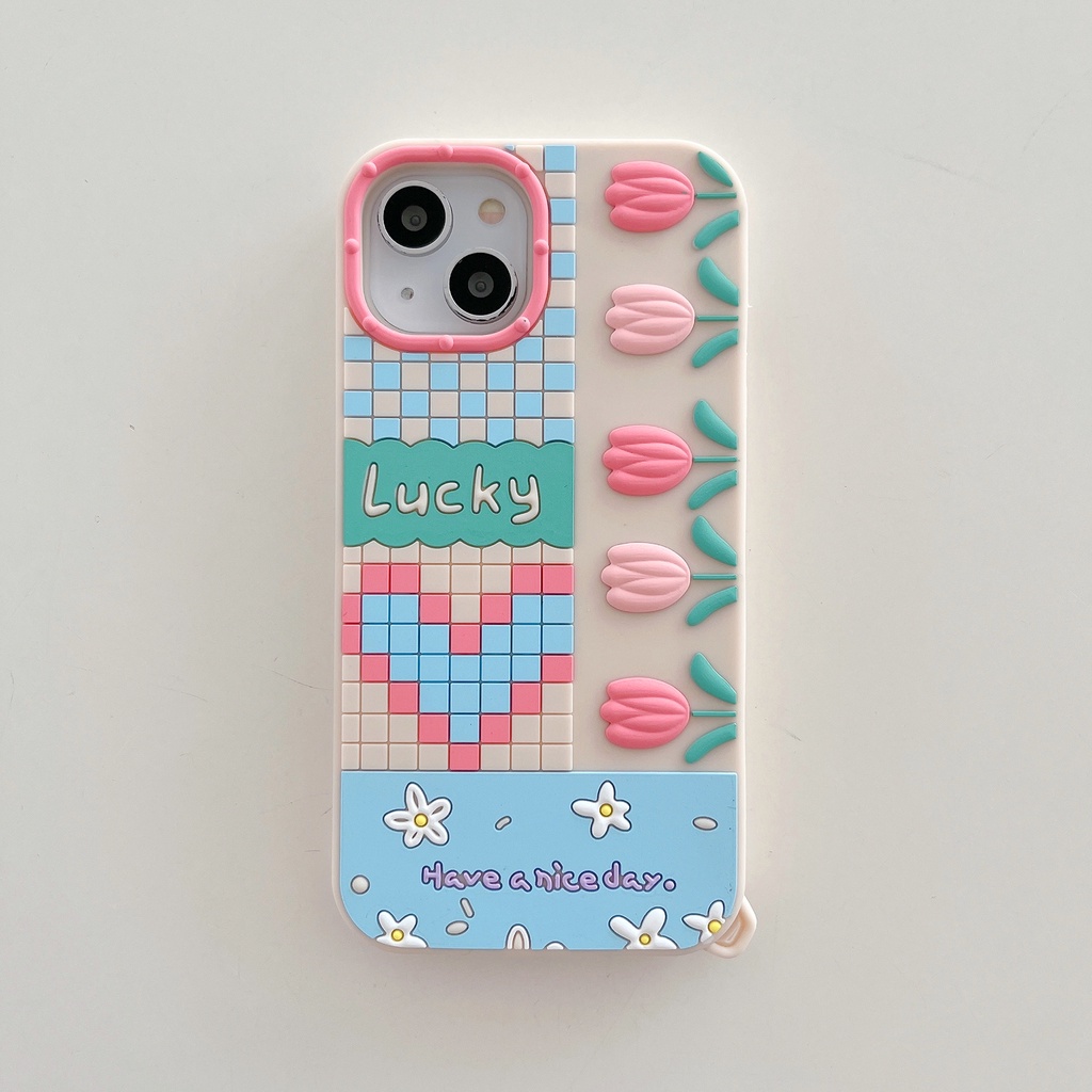 Ốp Điện Thoại Silicon Mềm Chống Sốc Hình Hoa tulip Cho iPhone 13 12 11 Pro Max XR XS Max X 7 8Plus