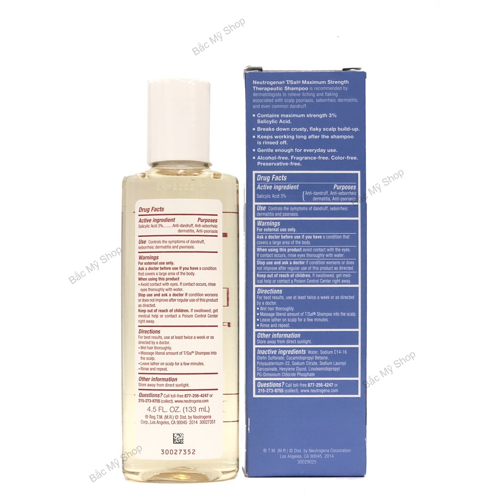 Dầu gội trị gàu và nấm da đầu Neutrogena T/Sal 133ml | BigBuy360 - bigbuy360.vn
