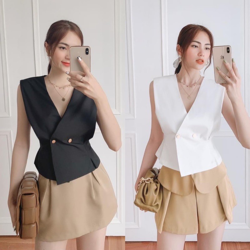 [BÁN BUÔN&LẺ] Áo vest nữ không tay G139 thời trang nữ thiết kế độc lạ cho mùa hè, có 2 màu, chất vải mát. | BigBuy360 - bigbuy360.vn