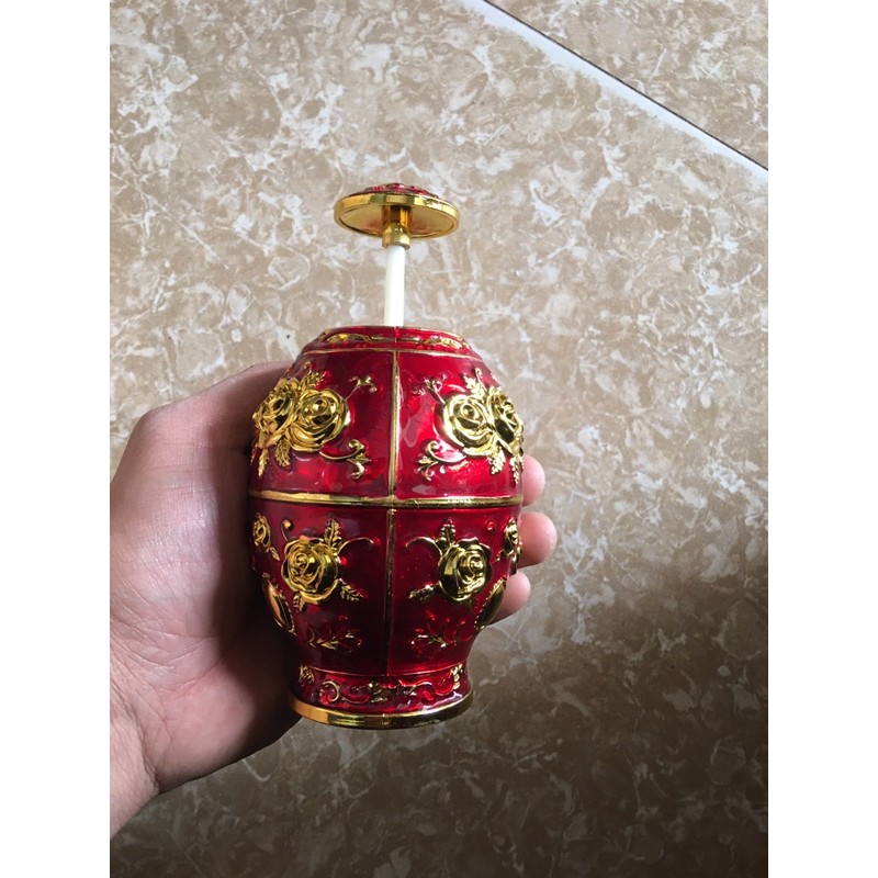 Lọ đựng tăm, hũ tăm (Nhấn để mở lấy tăm và đóng nắp lọ) -Chất liệu Hợp kim cao cấp, thiết kế tinh xảo