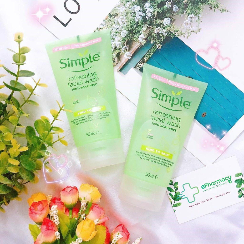 [Mã COSDAY -50k đơn 150k] Simple Sữa Rửa Mặt Refreshing Facial Wash 150ml