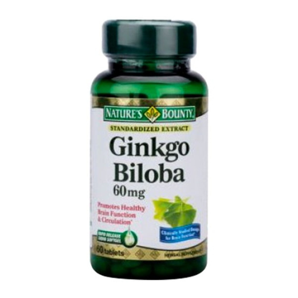 Viên uống bổ não Nature's Bounty Ginkgo Biloba 60mg 60 viên