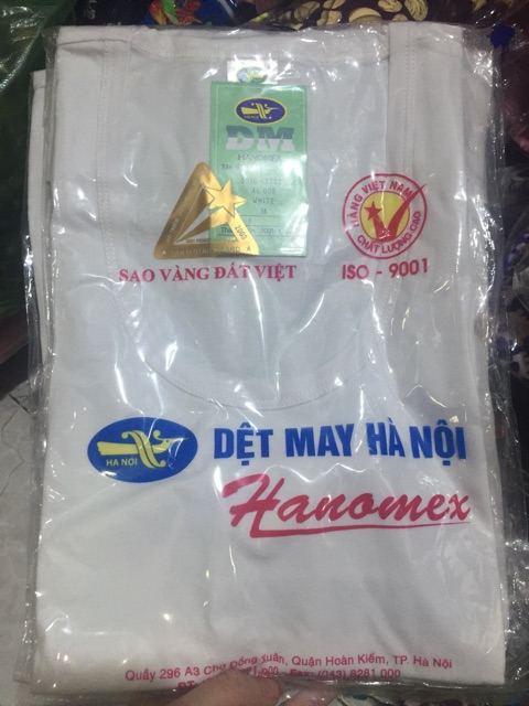 Áo thun lót nam màu trắng Hanoimex