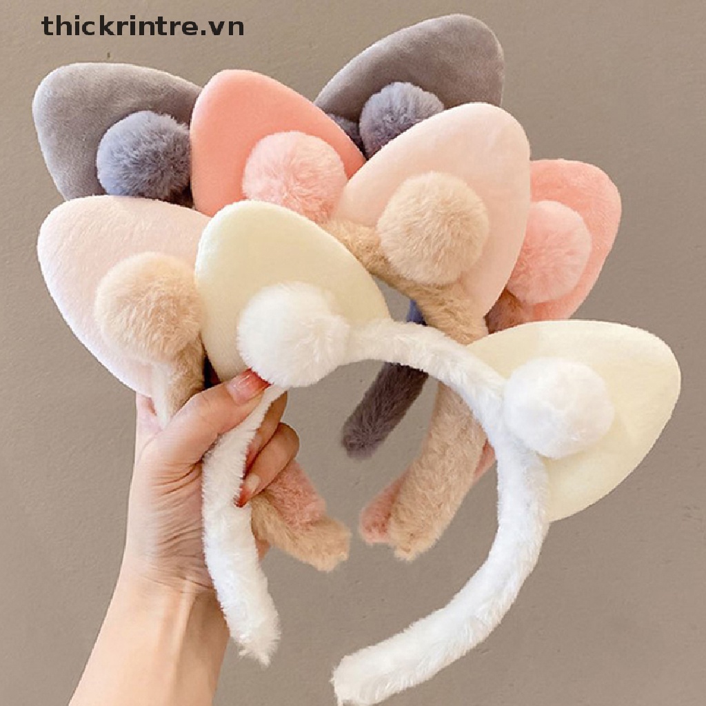 Kẹp Tóc Tai Mèo Bằng Lông Nhung Dễ Thương Xinh Xắn