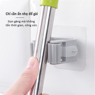 Móc kẹp chổi dán tường