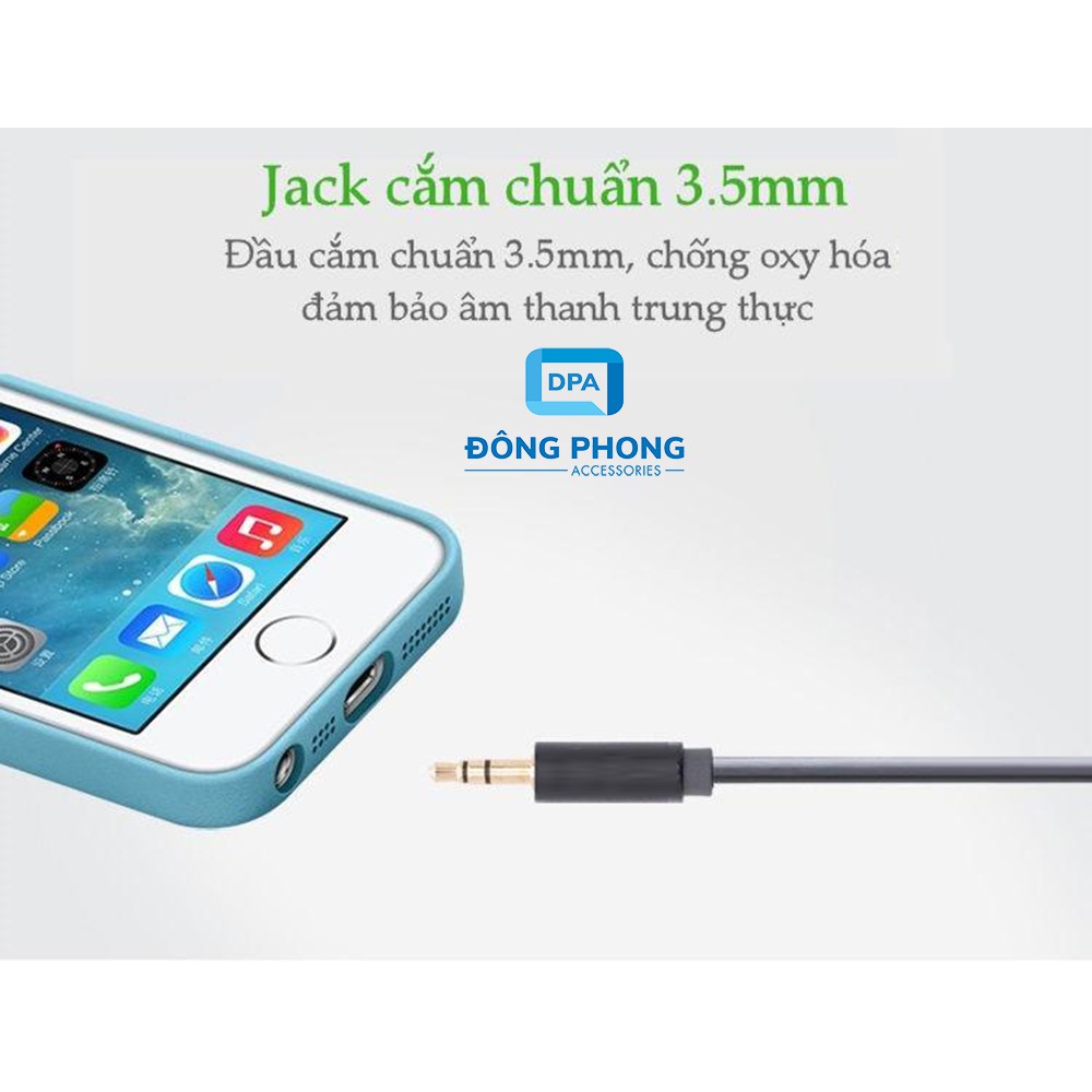 [Mã ELHACE giảm 4% đơn 300K] Cáp Âm Thanh 2 Đầu 3.5MM Dài 1,5M, 2 Đầu Đực