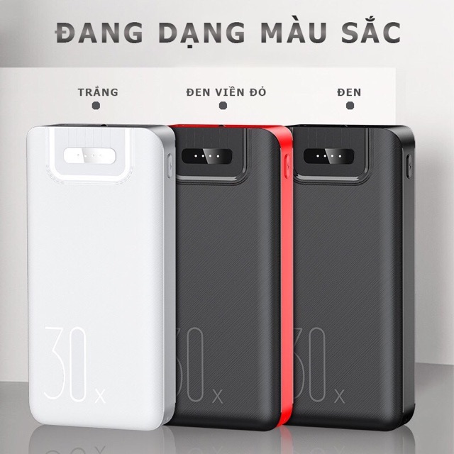 Sạc Dự Phòng - pin Sac Du Phong 10000mah 20000mah 30.000mAh Hỗ Trợ Sạc Nhanh Sạc An Toàn 3 Đầu Vào 2 Đầu Ra