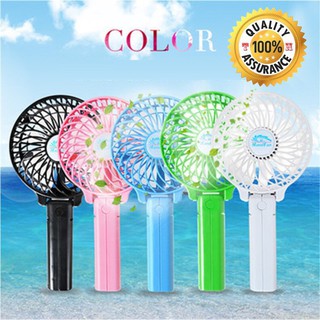 QUẠT MINI TÍCH ĐIỆN CẦM TAY - CÓ ĐẾ