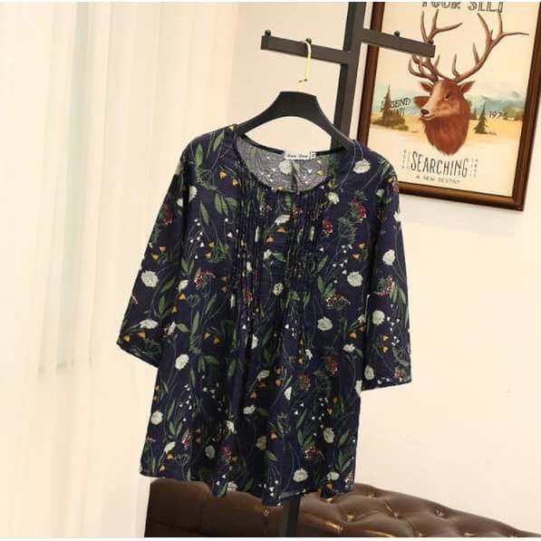 DA608 - Áo cotton nữ hè ngắn tay cho người mập hàng nhập