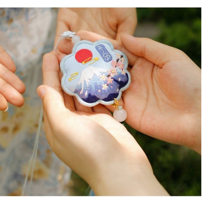 DIY BỘ KIT Bộ Phụ Kiện Túi Thơm Thêu Thủ Công Treo Trang Trí Xe Hơi Quà tặng gia đình và bạn bè - MIE HANDMADE