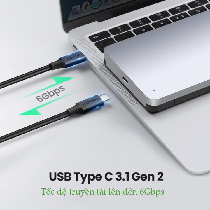 Hộp đựng ổ cứng 2.5 inch SSD, HDD hỗ trợ 6TB,chuẩn SATA UGREEN US221 vỏ nhựa ABS | WebRaoVat - webraovat.net.vn