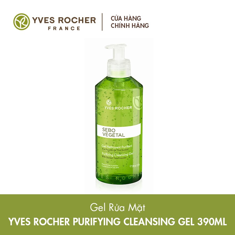 Gel Rửa Mặt Yves Rocher Purifying Cleansing Gel 390ml