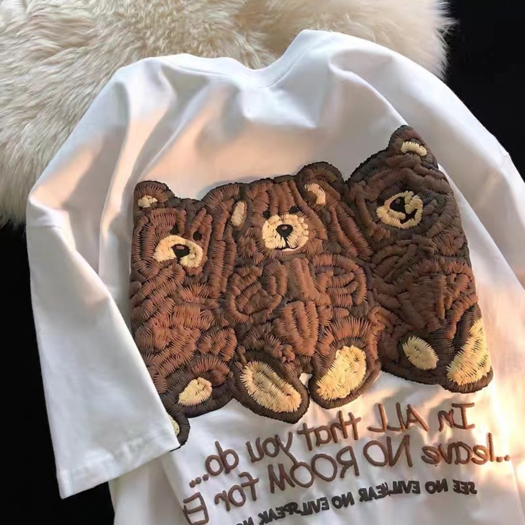 Áo thun nam nữ, áo from rộng nữ, Áo thun from rộng, họa tiết nổi TT2 | BigBuy360 - bigbuy360.vn