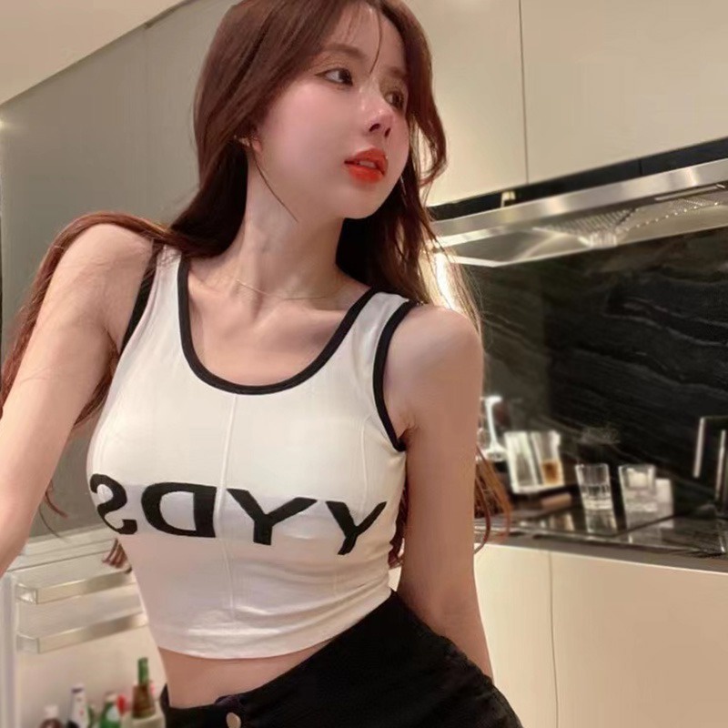 Áo Tank Top Thể Thao In Chữ Phong Cách Hàn Quốc Quyến Rũ Cho Nữ