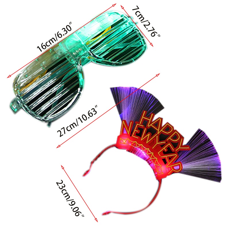 Băng Đô Cài Tóc Có Đèn Phát Sáng Mừng Năm Mới Cho Trẻ Em