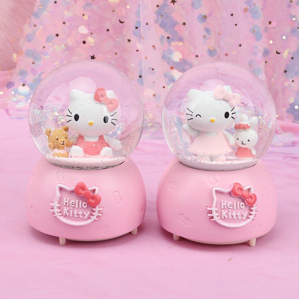 Quà lưu niệm quả cầu tuyết Hello Kitty màu hồng - Quà tặng sinh nhật, ngày lễ đặc biệt - [ GÓI QUÀ - TẶNG THIỆP MIỄN PHÍ