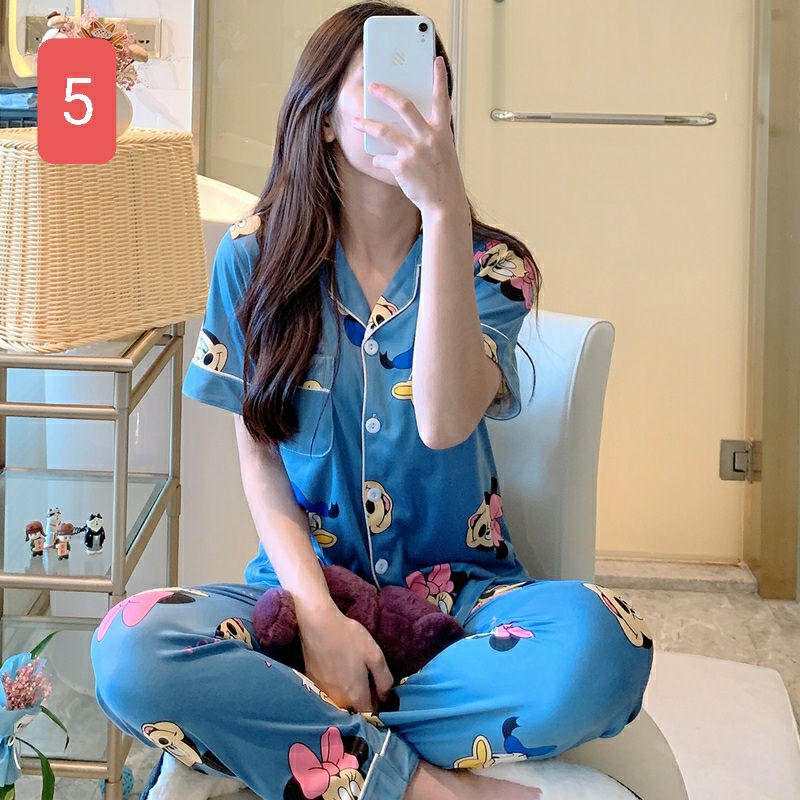 Pijama Cộc Tay Cotton Tơ Sữa Mềm Mịn Thoáng Mát | BigBuy360 - bigbuy360.vn