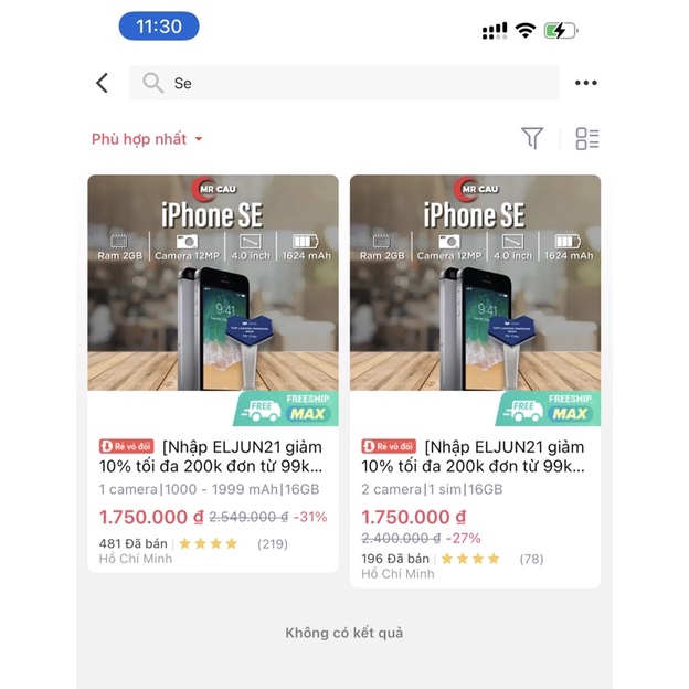 Điện thoại iPhone SE 16 - 32- 64G Bản quốc tế Chipset Apple A9 2 nhân Tốc độ CPU 1.8 GHz RAM 2 G Full HD - MRCAU | BigBuy360 - bigbuy360.vn