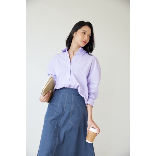 Nosbyn - Áo Sơ Mi Dài Tay Xếp Li Sau - Pleated Back Shirt | BigBuy360 - bigbuy360.vn